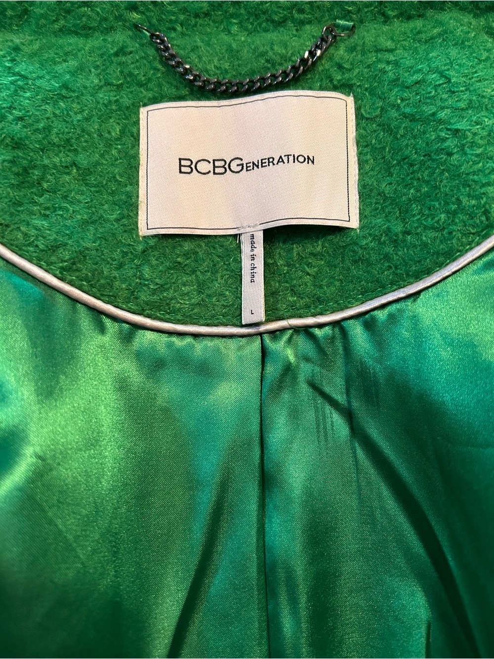 BCBGeneration Emerald Green boucle knit Coat - Picture 2 of 3